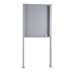 vendita online Bacheca porta avvisi maxi sb3 con pali sostegno verniciata silver (raggrinzito) Cassette postali, bacheche e casellari Silmec